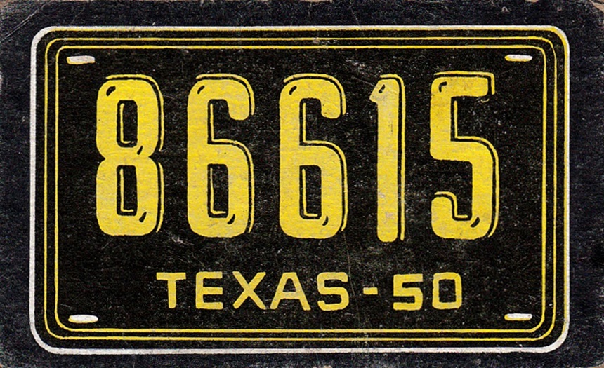 1950 Topps License Plates #07 (1)